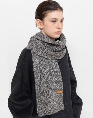 Mix wool knit muffler_3color