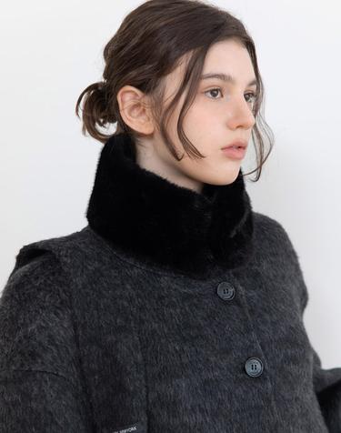 Faux mink mini neck warmer_2color