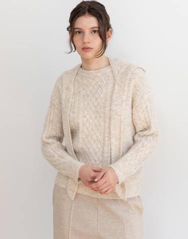 [11/6 예약배송] Layered cable knitwear_2color