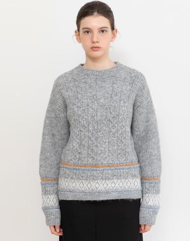 Nordic pattern knitwear_2color