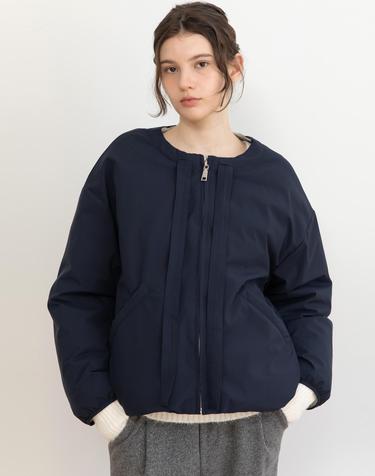 [11/6 예약배송] No-collar reversible padding jumper_2color