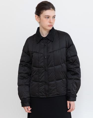 Lace collar quilting padding jacket_2color