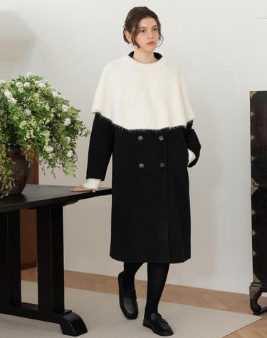 Double button oversized wool coat_2color
