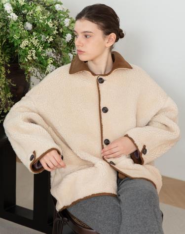 [11/6 예약배송] Reversible oversized mustang jacket_CAMEL