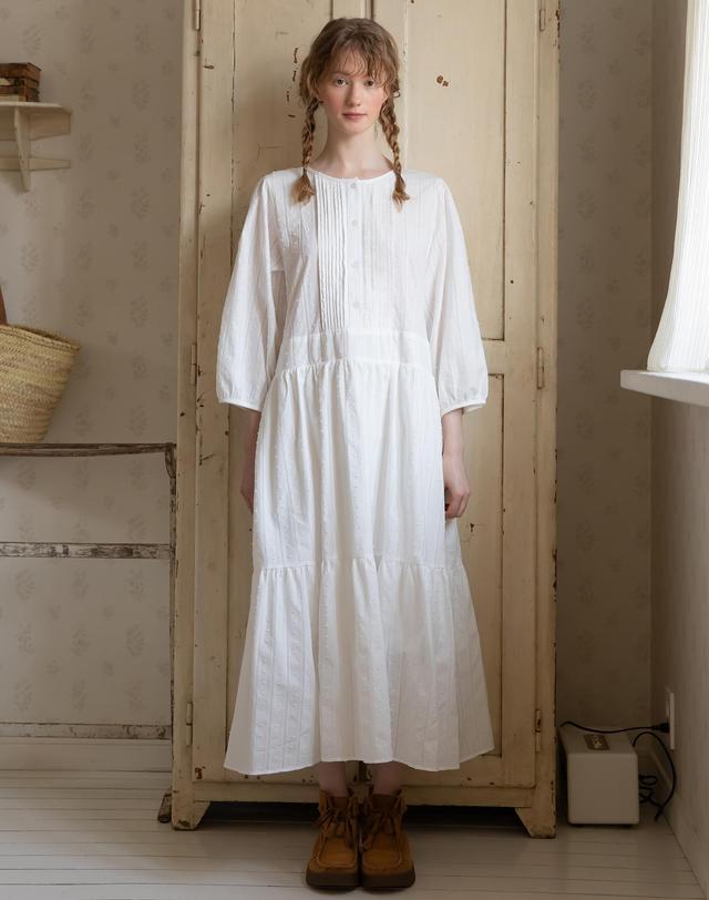 제이마크뉴욕 PIntuck maxi dress_2color 착용컷