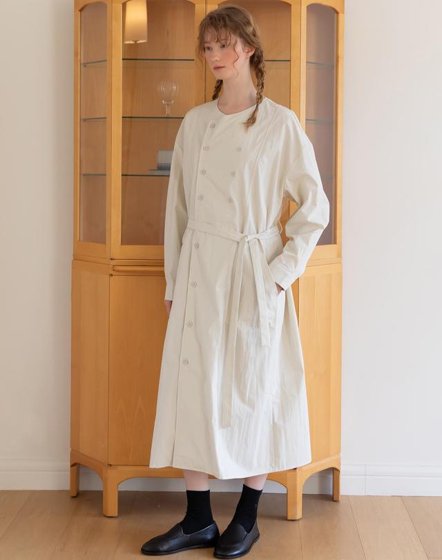제이마크뉴욕 Double button string dress_2color 착용컷