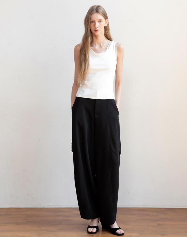 제이마크뉴욕 Pintuck banded pants_3color 착용컷