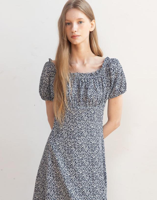 제이마크뉴욕 Flower smocking dress_2color 착용컷