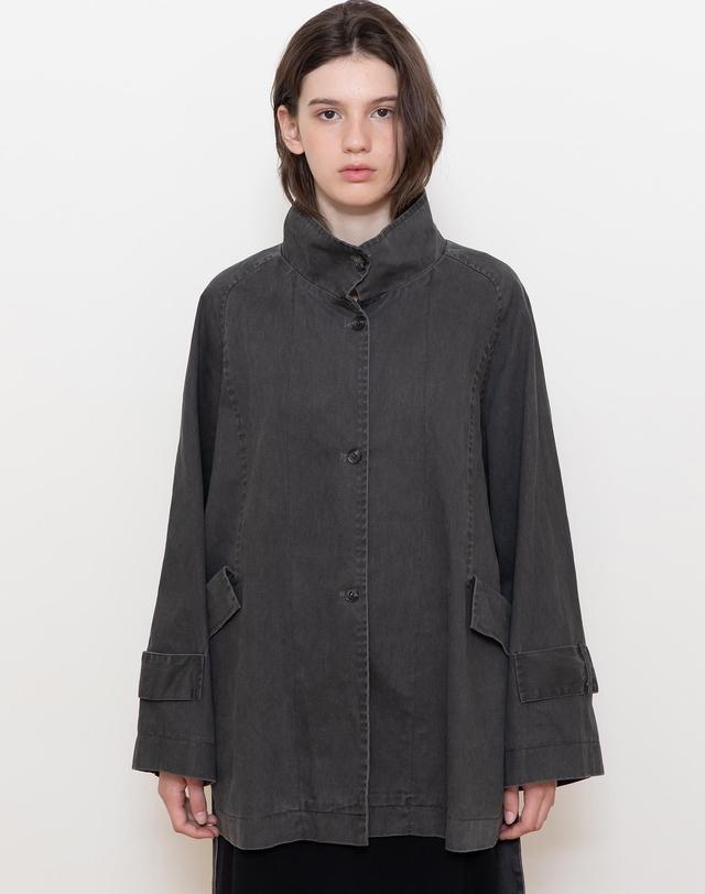 제이마크뉴욕 Highneck oversized jacket_2color 착용컷