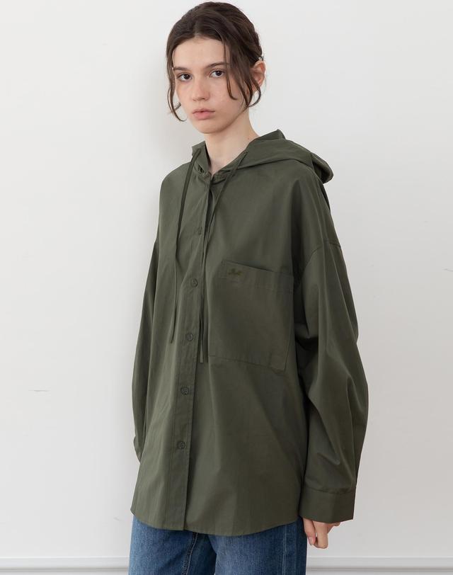 제이마크뉴욕 Oversized hooded Shirt_2color 착용컷