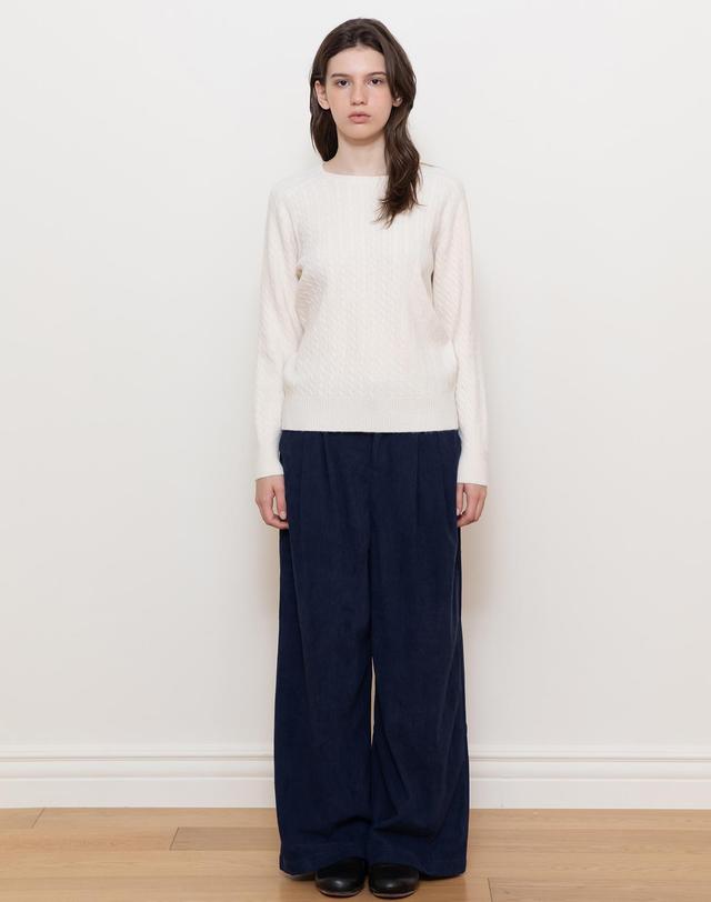 제이마크뉴욕 Corduroy pintuck wide pants_2color 착용컷