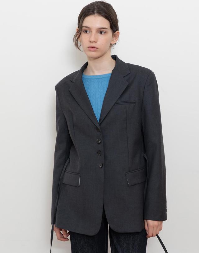 제이마크뉴욕 Tailored single slit jacket_2color 착용컷