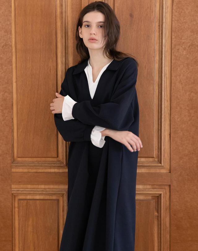 제이마크뉴욕 V-neck collar Layered dress_2color 착용컷