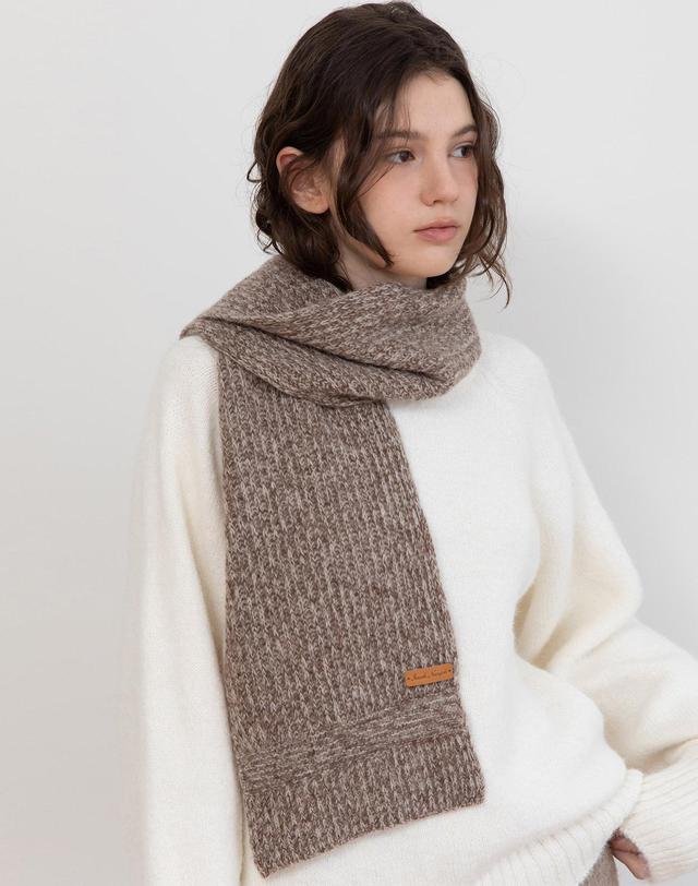 제이마크뉴욕 Mix wool knit muffler_3color 착용컷