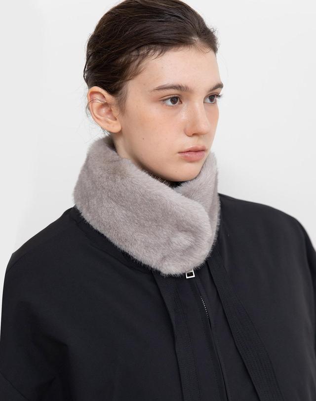제이마크뉴욕 Faux mink mini neck warmer_2color 착용컷