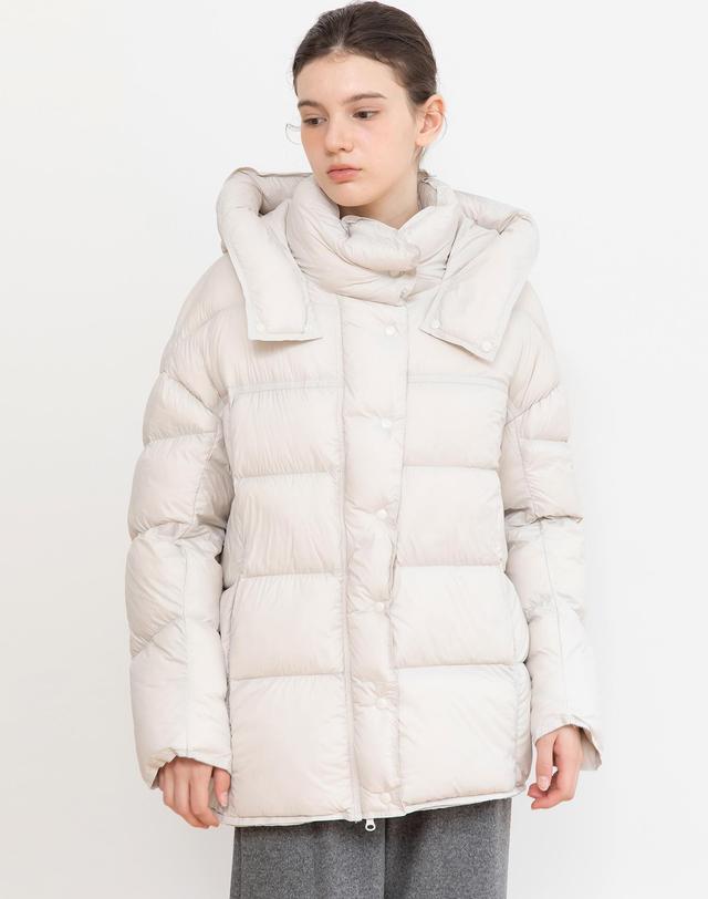 제이마크뉴욕 Oversized hooded padding jumper_2color 착용컷
