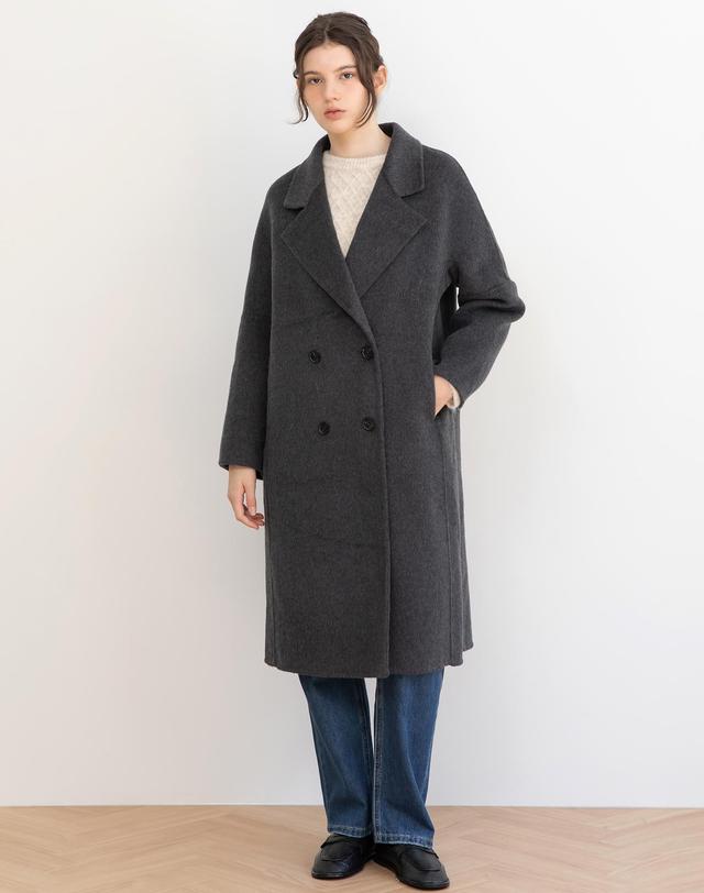 제이마크뉴욕 Double button oversized wool coat_2color 착용컷