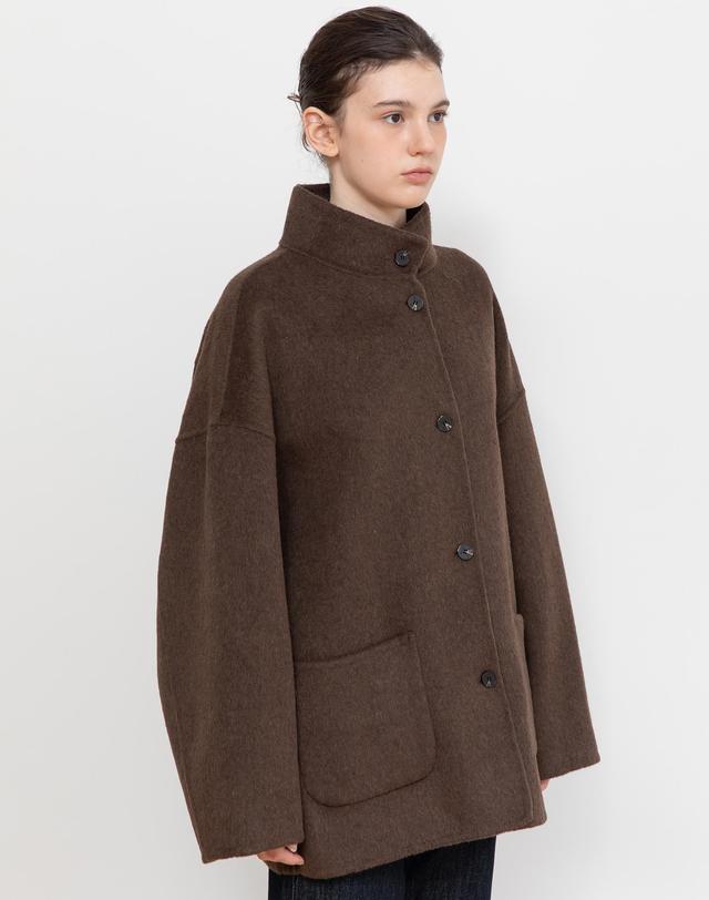 제이마크뉴욕 High-neck wool half coat_3color 착용컷
