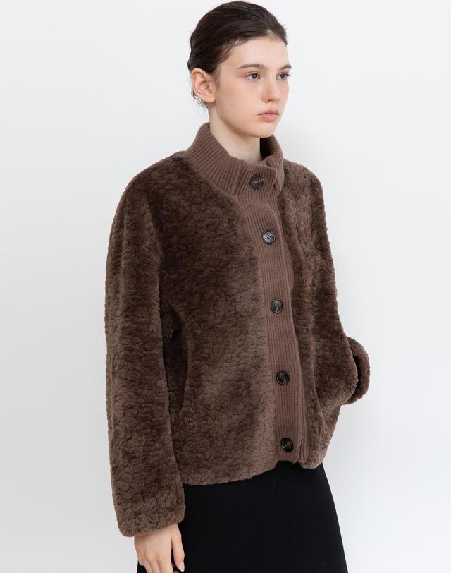 제이마크뉴욕 High-neck boucle fur jumper_2color 착용컷