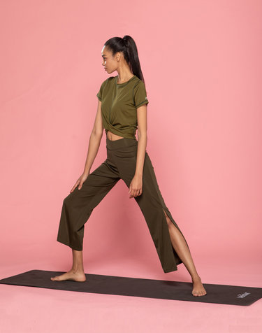 JMARK Slitted traning pants - Olive