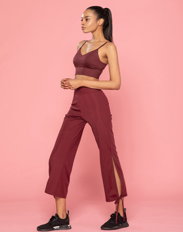 JMARK Slitted traning pants - Wine