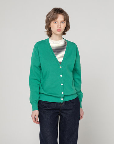 ignature logo cardigan - Green