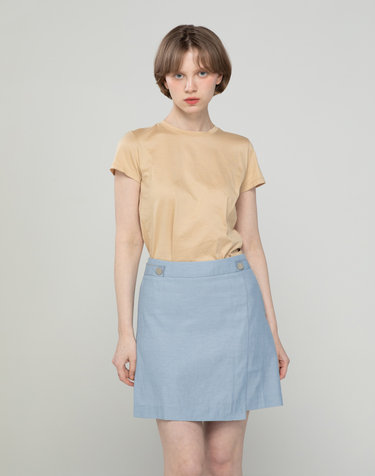 Button mini skirt - Blue
