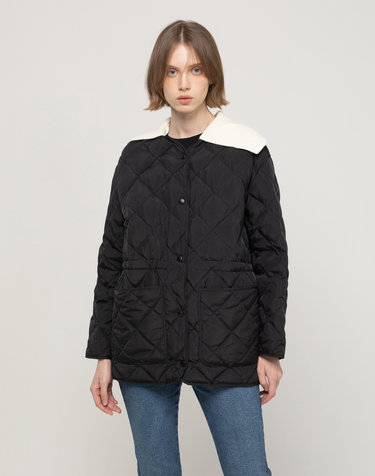 Knitwear coloring quilting down padding - Black