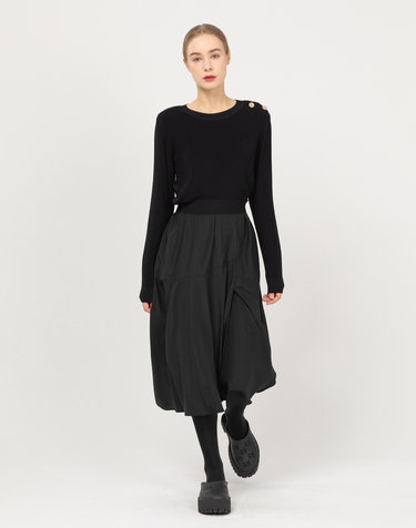 Knitwear coloring dress - Black
