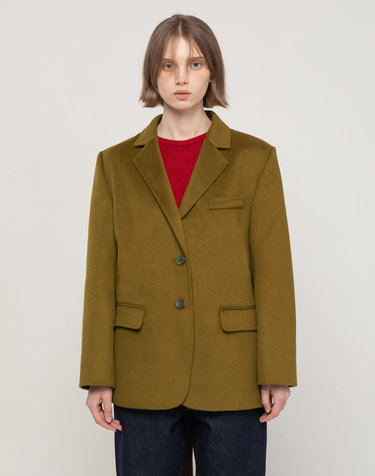 Handmade wool half coat - Camel Brown