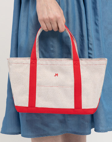 Jenna canvas tote bag - Red