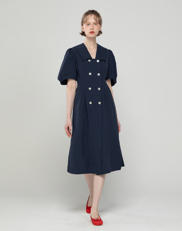 Double-button dress - Navy