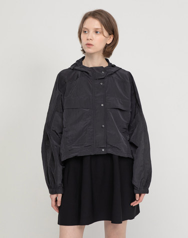 Hooded string outer - Black