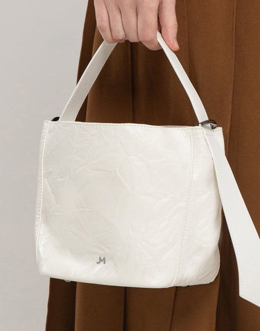 BELLA leather tote bag - Cream