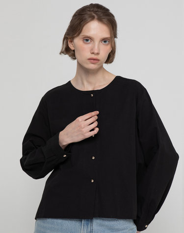 Roundneck blouse - Black