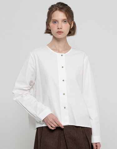 Roundneck blouse - White