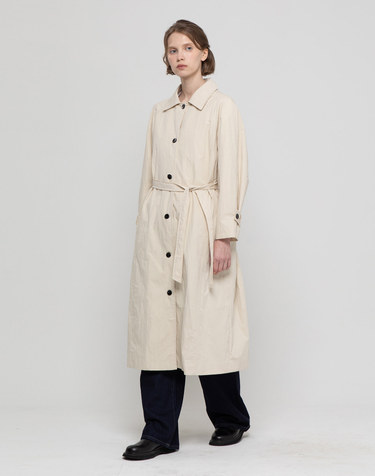 Single trench coat - Cream