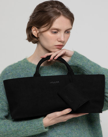 Layla suede tote bag - Black