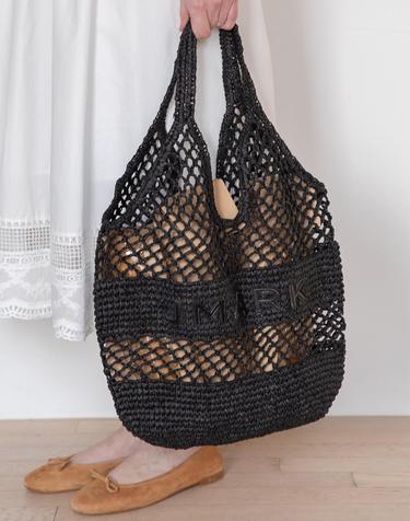 Logo net bag - Black