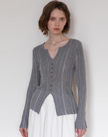 See-through knit - Gray