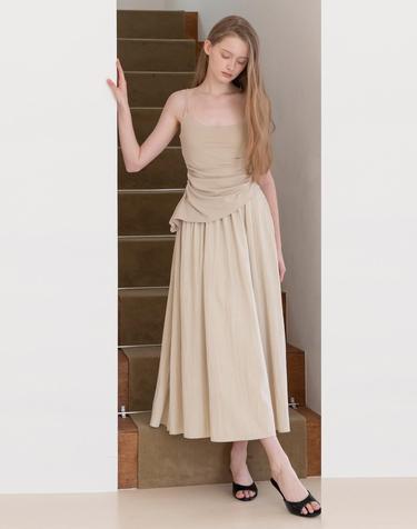 String layered dress - Lbeige