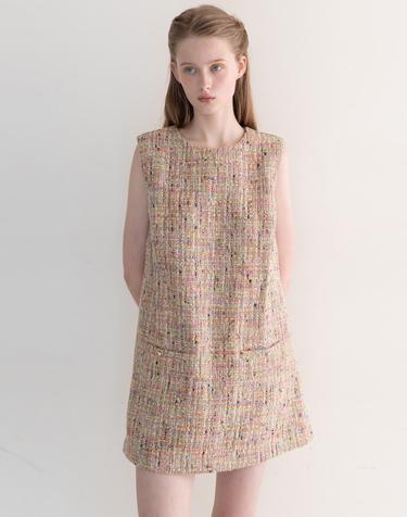 Tweed dress - Pink