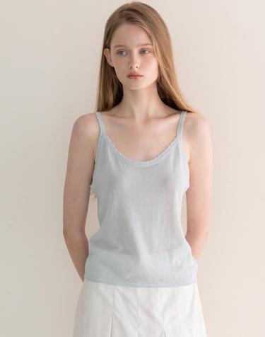 String knit top - Sky Blue