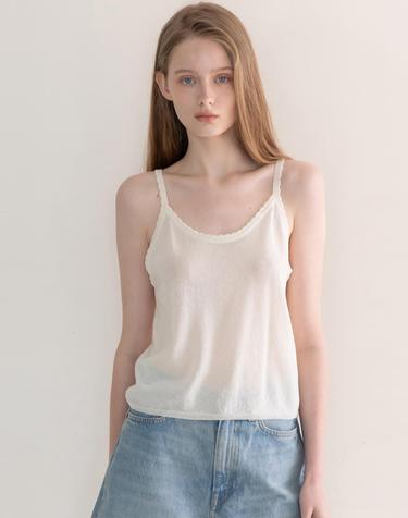 String knit top - Ivory
