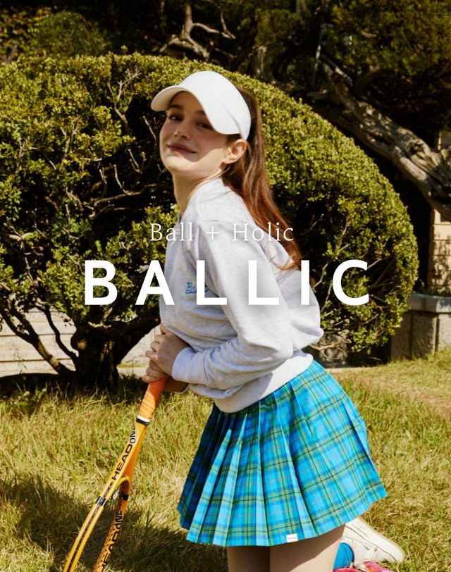 볼릭 Ballic SS Check Skirt (Court blue) 블루 착용컷
