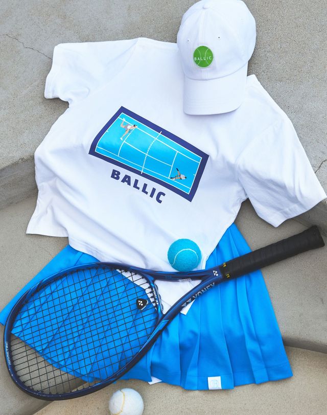 볼릭 BALLIC Tennis T-Shirt (Blue) 착용컷