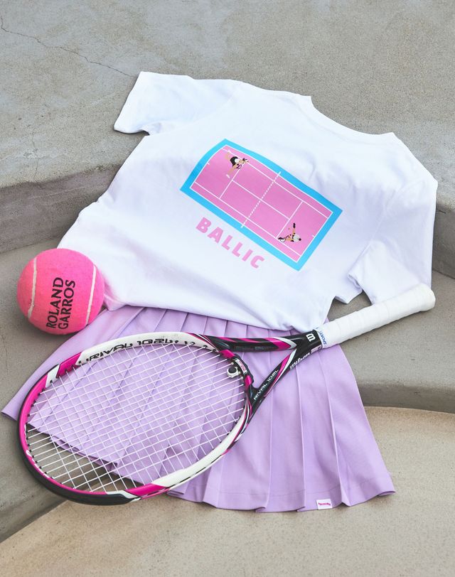 볼릭 BALLIC Tennis T-Shirt (Pink) 착용컷
