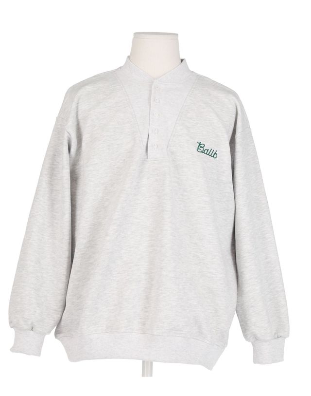 볼릭 Ballic Sweatshirt green (남녀공용) 그레이 착용컷