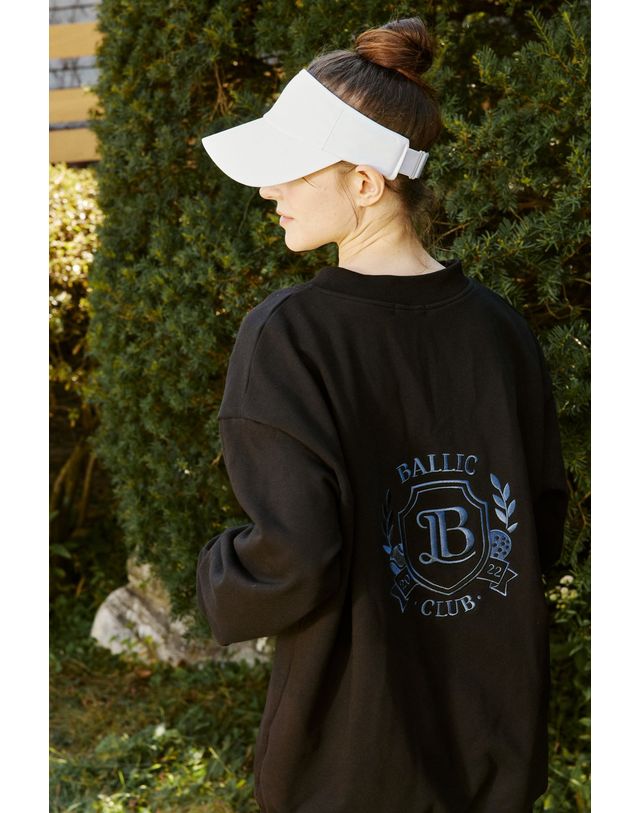 볼릭 Ballic Sweatshirt black (남녀공용) 그레이 착용컷