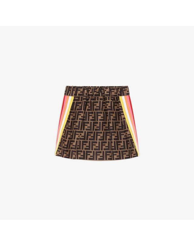 펜디 키즈 펜디 펜디키즈 FF Nylon junior skirt 브라운 7A JFE060 착용컷
